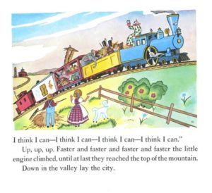 Page from 1954 edition of The Little Engine That Could for Hope blog post