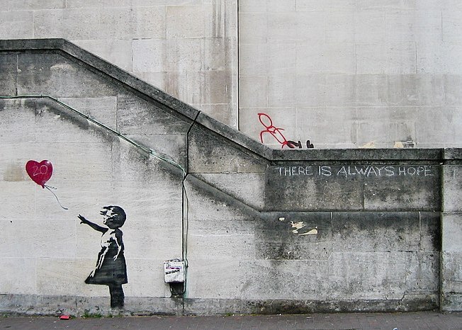 Girl with Balloon by Banksy for "Let It Go" blog post