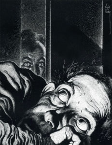 "The Tell-Tale Heart" by Virgil Finlay for Trauma blog post
