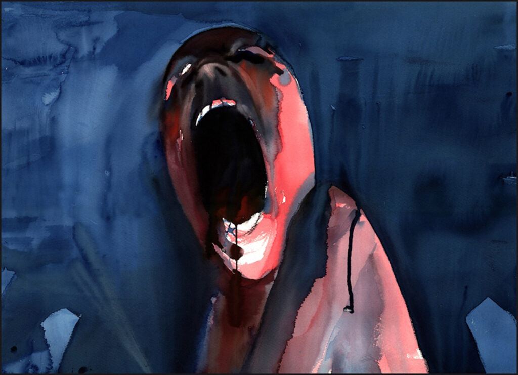 The Scream by Gerald Scarfe for Recovering from Trauma blog post