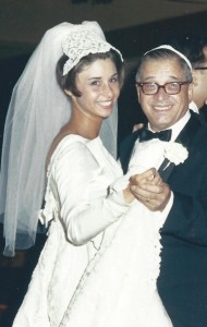 Dale and her Dad Fred Frankel at her wedding