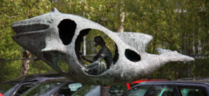 "Jona in the whale" (2010) by Janny Brugman-de Vries in Groningen, the Netherlands.